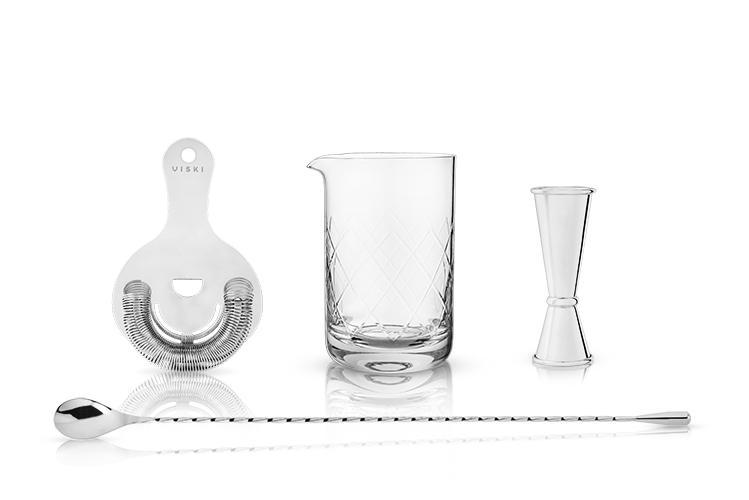 4-Piece Stainless Steel Mixologist Barware