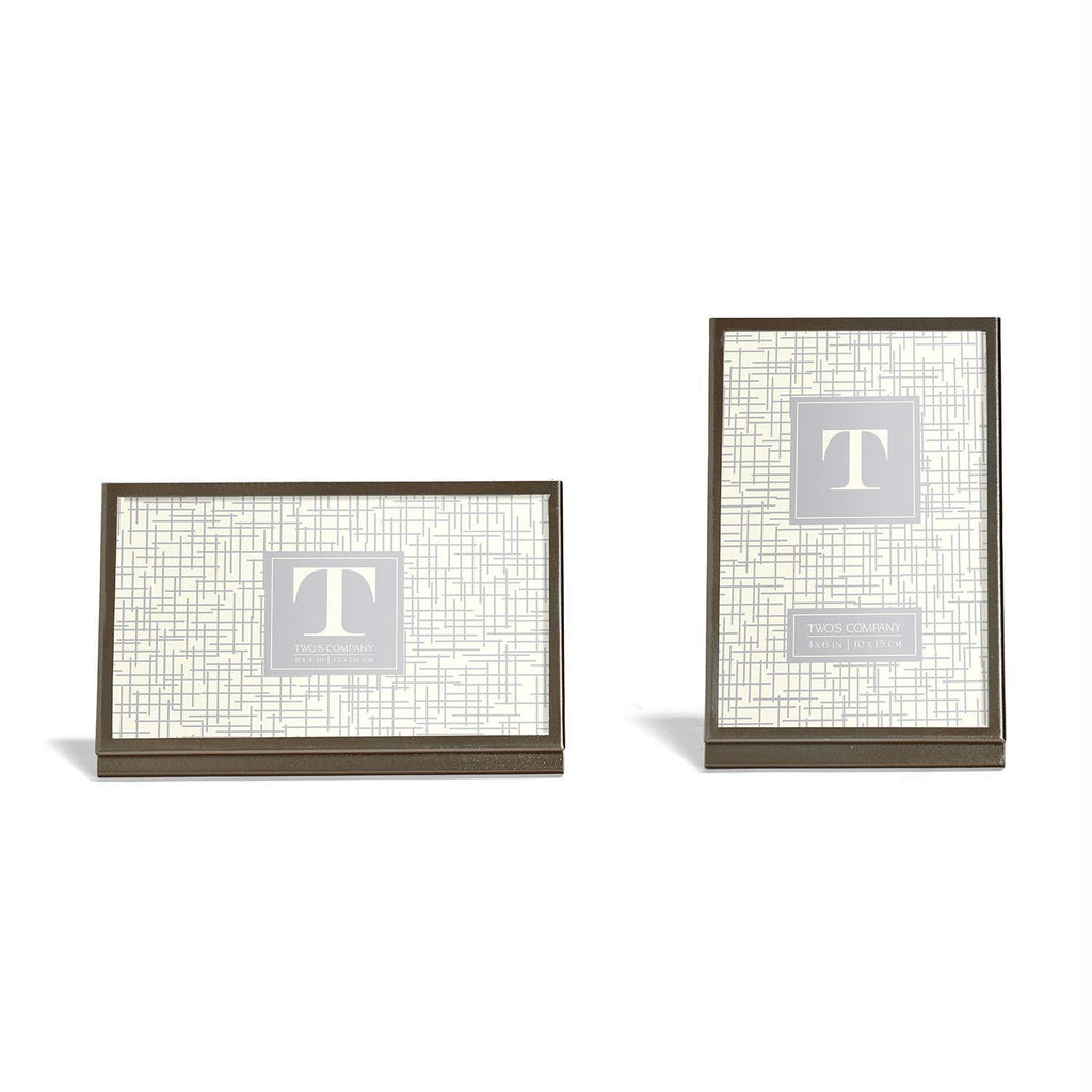 Modern Metals Gunmetal Silver Photo Frames, Assorted Styles