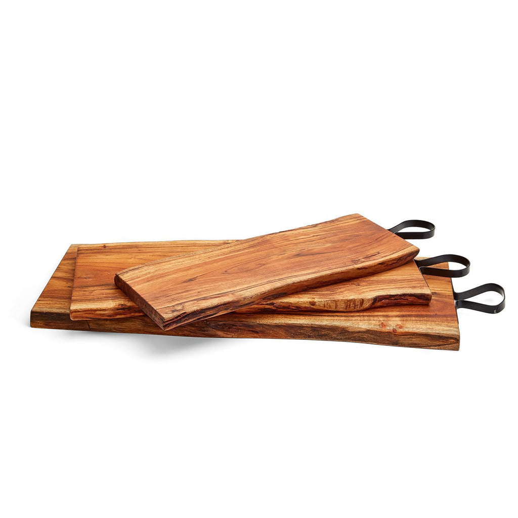 Serving Boards with Iron Handles, Set of 3