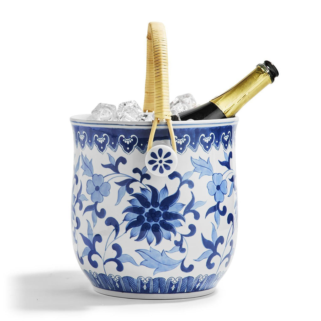 Canton Collection Basket with Woven Cane Handle