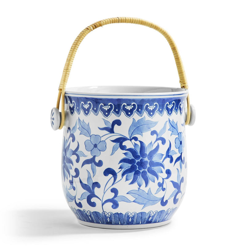 Canton Collection Basket with Woven Cane Handle