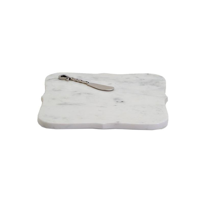 Marble Arabesque Serving Tray with Cheese Spreader