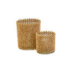 Beaded Tealight Candleholders, Set of 2