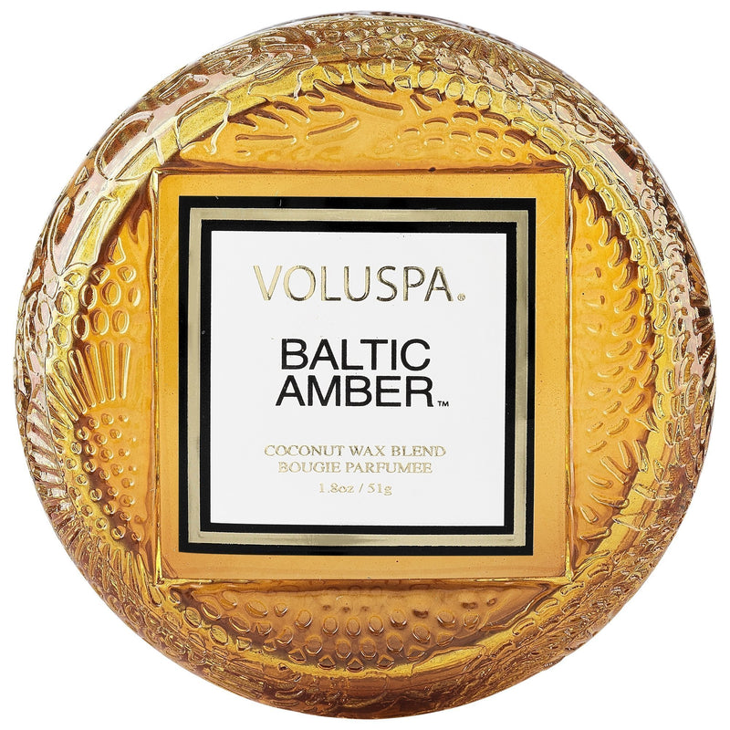 Macaron Candle in Baltic Amber design by Voluspa