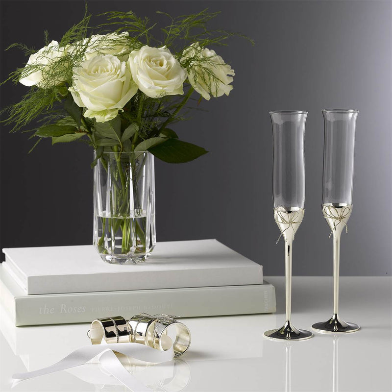 Love Knots Toasting Flutes, Pair by Vera Wang