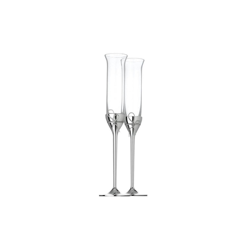 Love Knots Toasting Flutes, Pair by Vera Wang