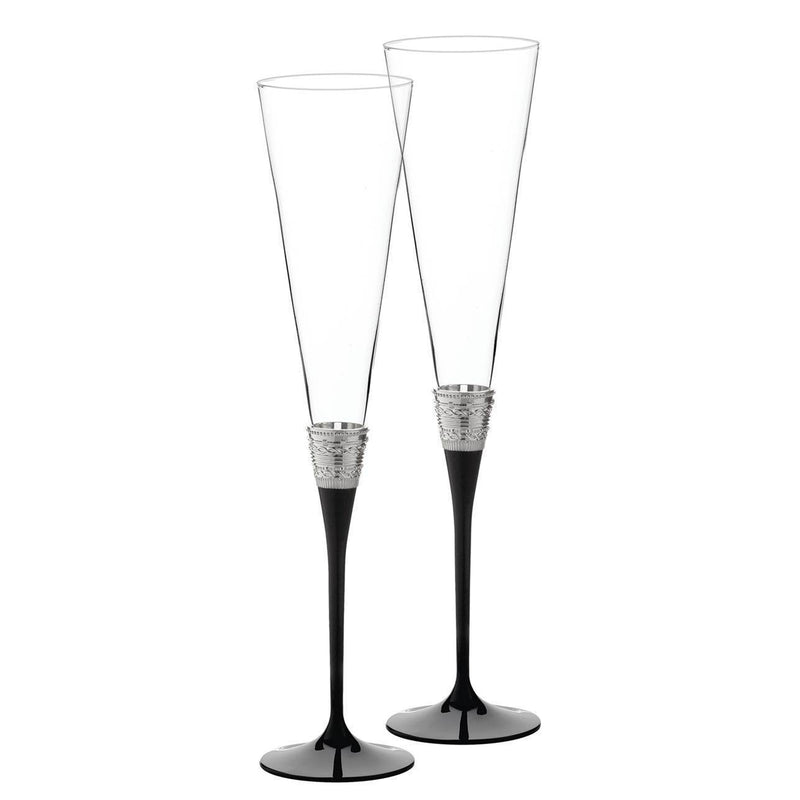 With Love Noir Toasting Flute, Pair by Vera Wang