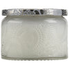 Petite Embossed Glass Jar Candle in Mokara design by Voluspa