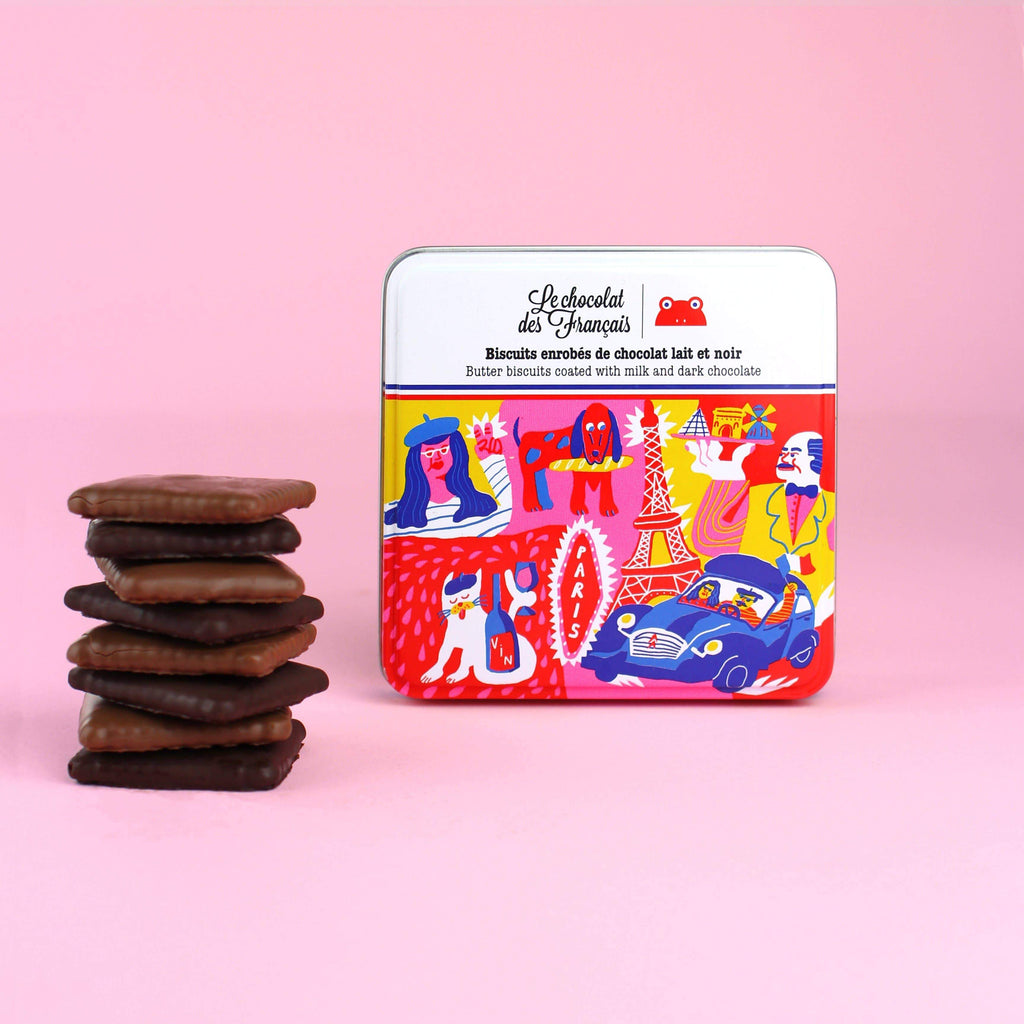 Butter Biscuits - Milk & Dark Chocolate by Le Chocolat des Francais