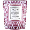 Classic Textured Glass Candle in Rose Petal Ice Cream design by Voluspa