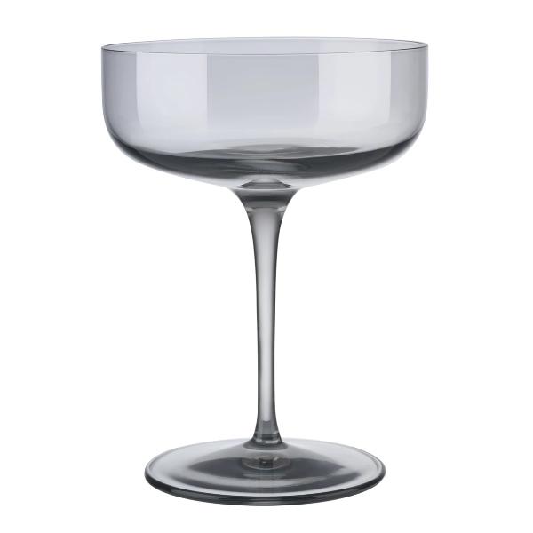 FUUM Champagne Saucer Glasses Set of 4 in Smoke