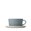 Sablo Ceramic Stoneware Tea Cups & Saucers - Set of 2