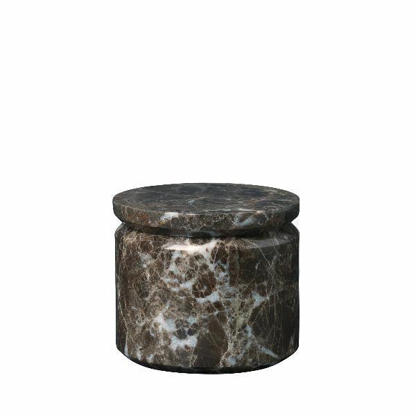 PESA Marble Storage Box with Lid in Brown