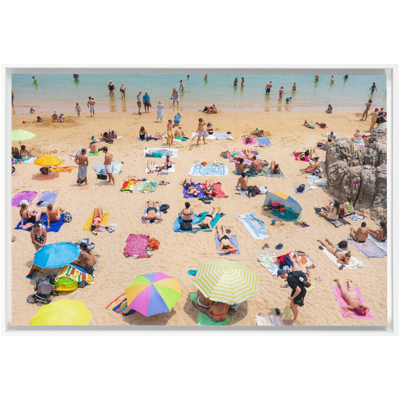 Bright Beach Framed Canvas