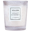 Classic Textured Glass Candle in Violet & Honey design by Voluspa