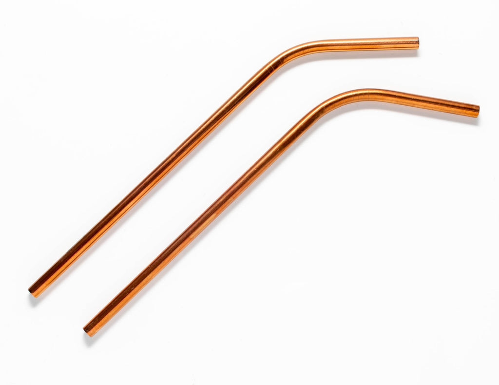 8" Stainless Steel Straw in Rose Gold