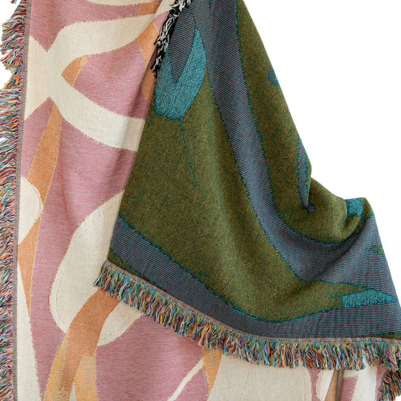 Pink Path Woven Throw