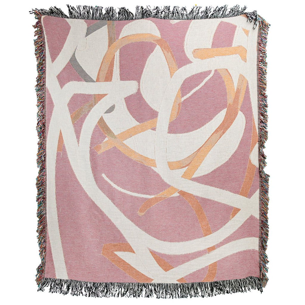 Pink Path Woven Throw