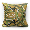 Olive Knots Throw Pillow