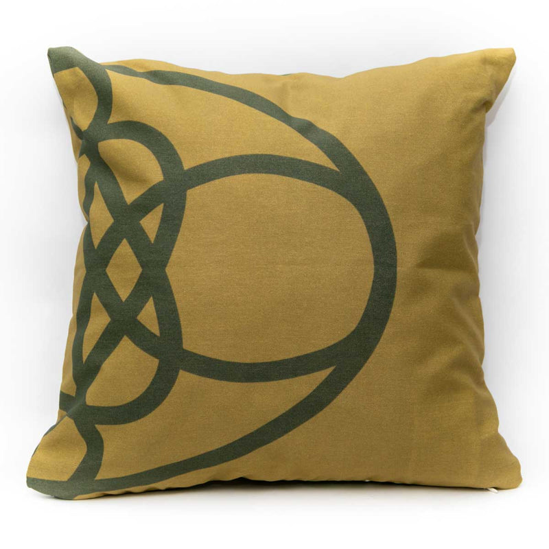 Olive Knots Throw Pillow