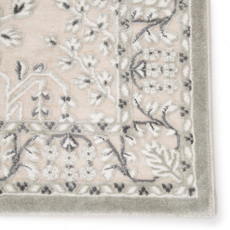 Brighton Oriental Gray & Cream Area Rug