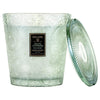 3 Wick Hearth Glass Candle in White Cypress