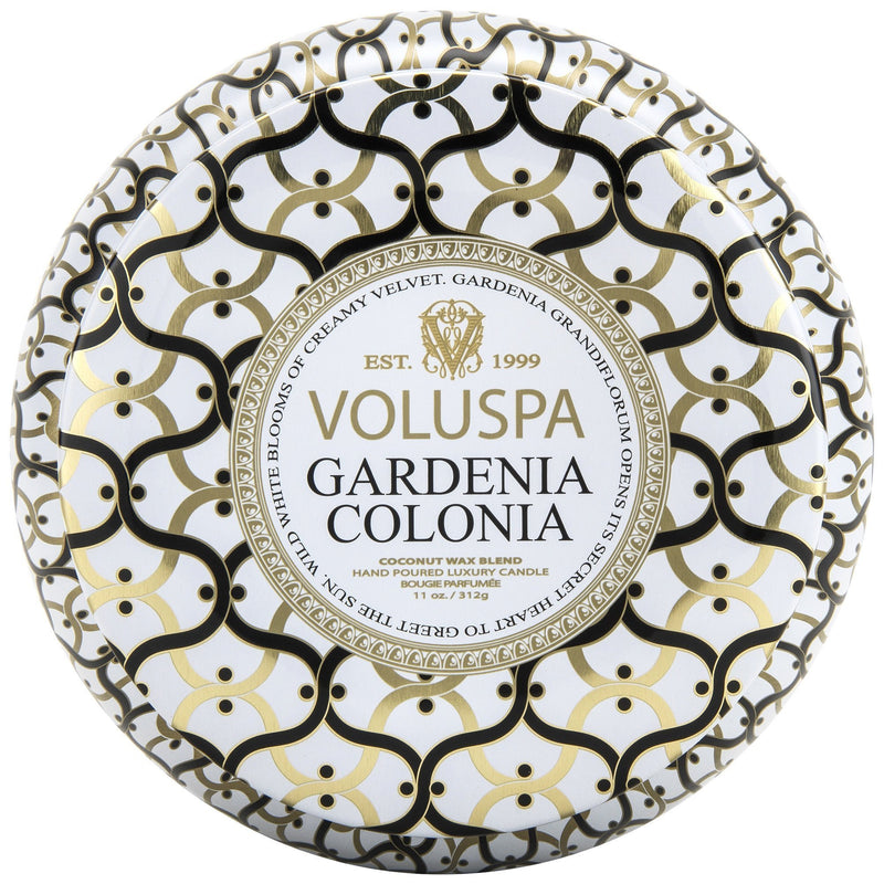 Maison Metallo 2 Wick Candle in Gardenia Colonia design by Voluspa