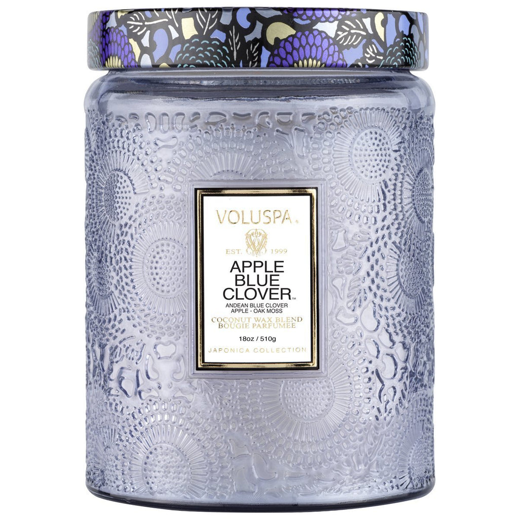 Apple Blue Clover Large Jar Candle