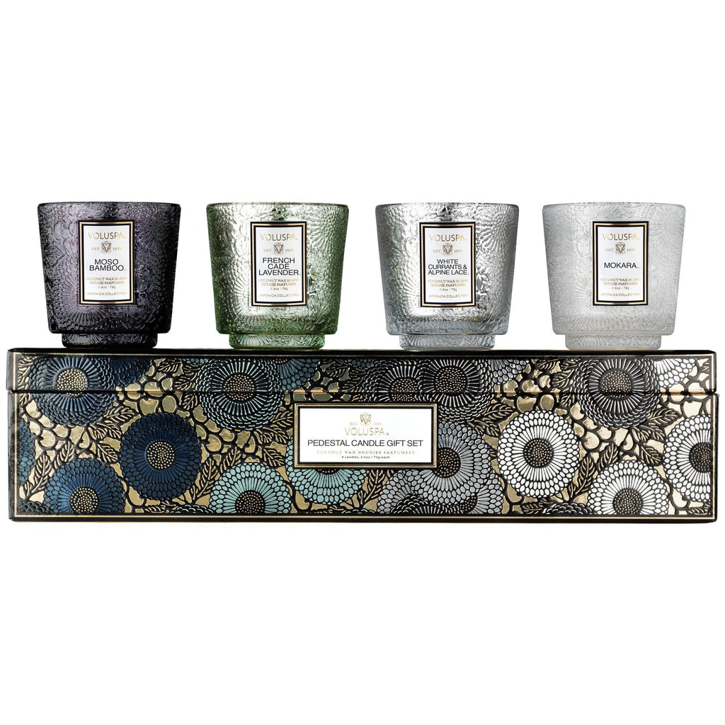 Pedestal Candle Gift Set in Cool Tones design by Voluspa