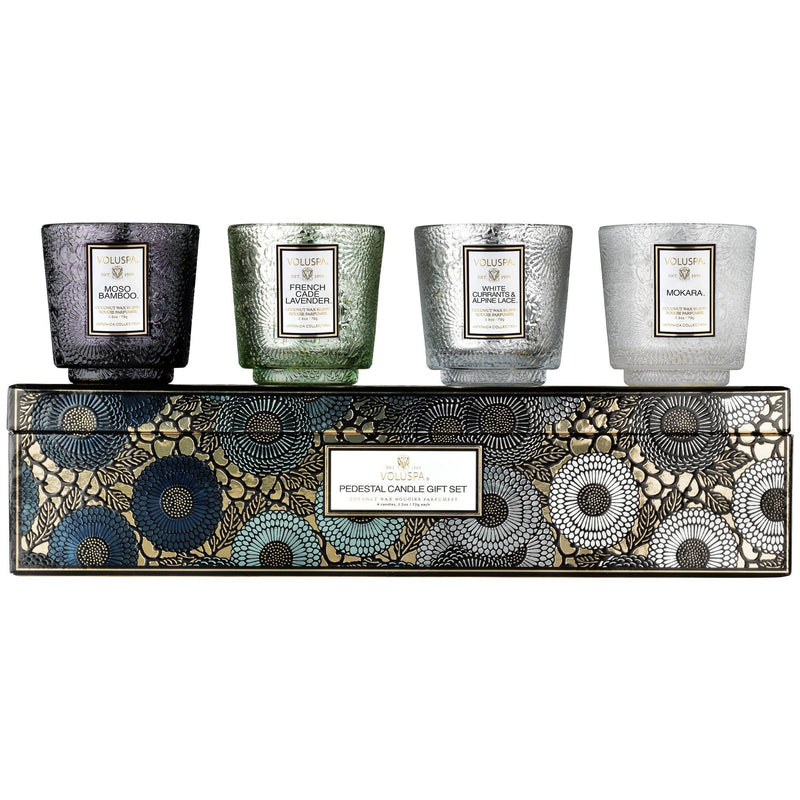 Pedestal Candle Gift Set in Cool Tones design by Voluspa