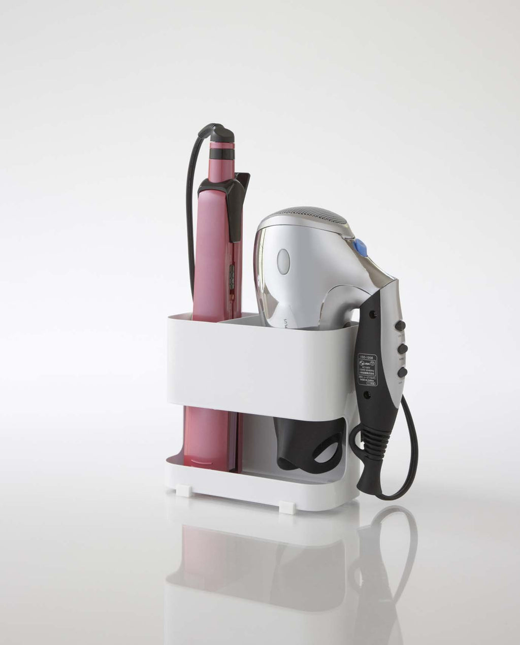 Beautes Blow Dryer & Iron Holder in White design by Yamazaki