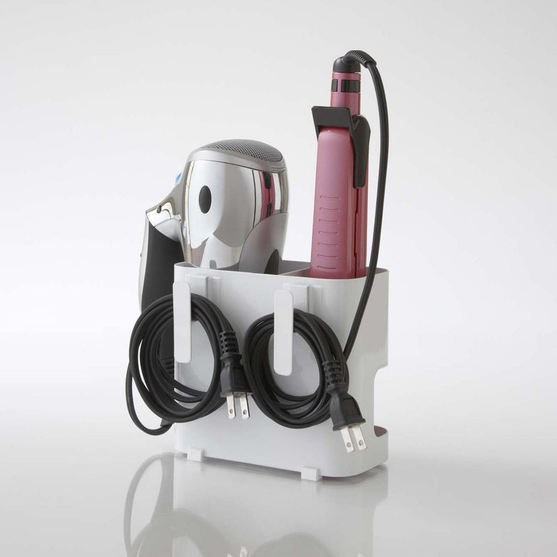 Beautes Blow Dryer & Iron Holder in White design by Yamazaki