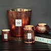 Chawan Bowl 2 Wick Embossed Glass Candle in Persimmon & Copal design by Voluspa