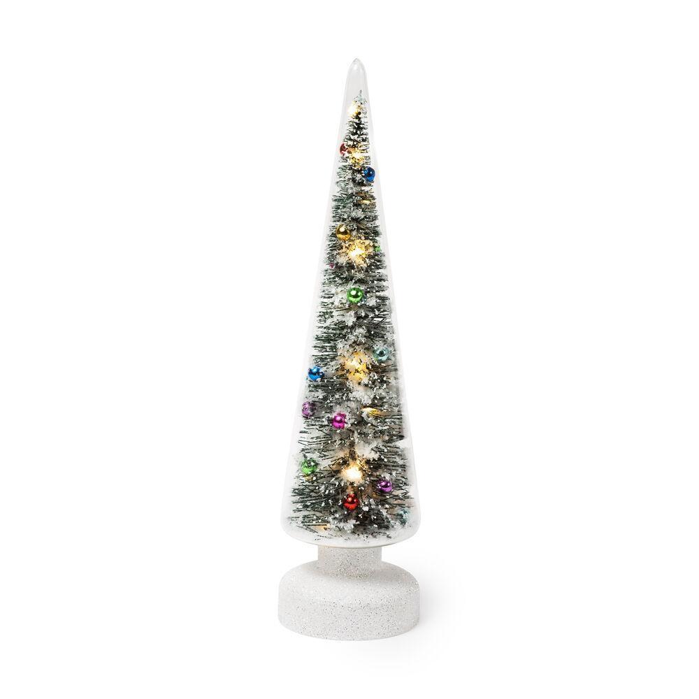 LED Snowy Wonderland Glass Lighted Tree by MoMA