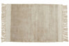 Filuca Shiny Beige Carpet with Fringes in Various Sizes