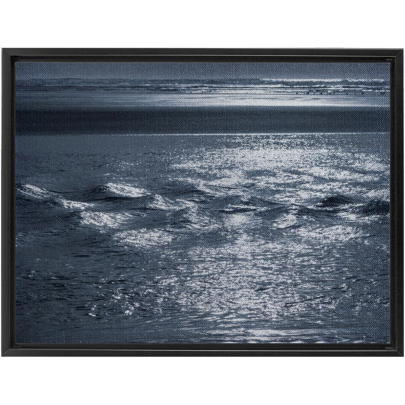 Silver Sea Framed Canvas