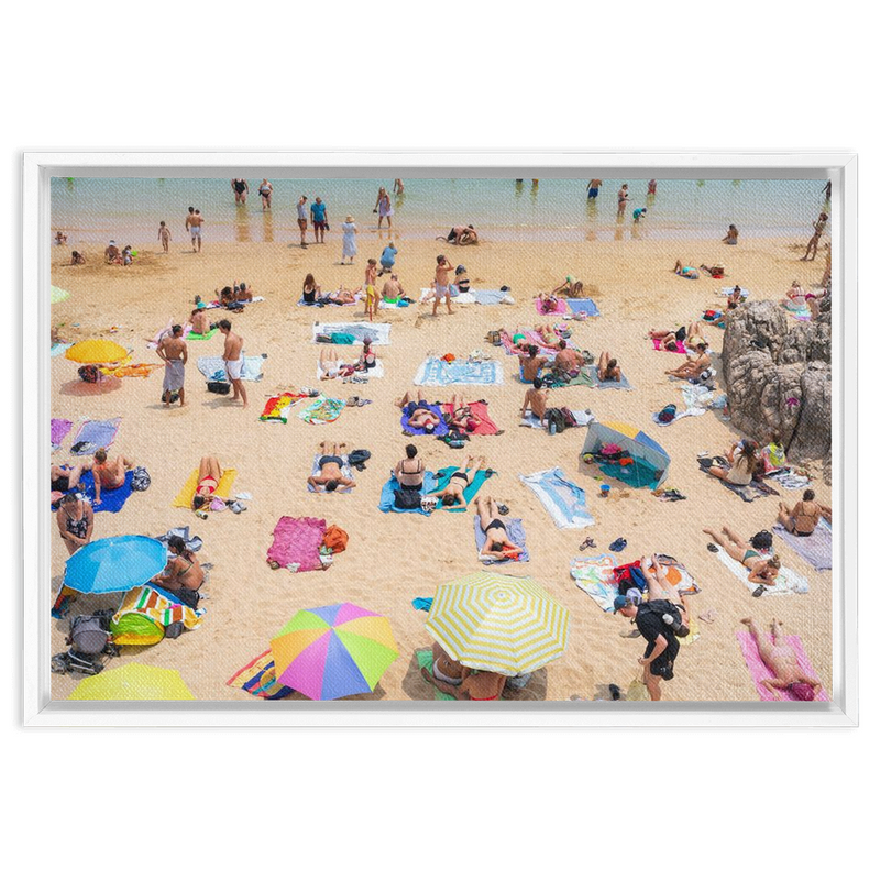 Bright Beach Framed Canvas