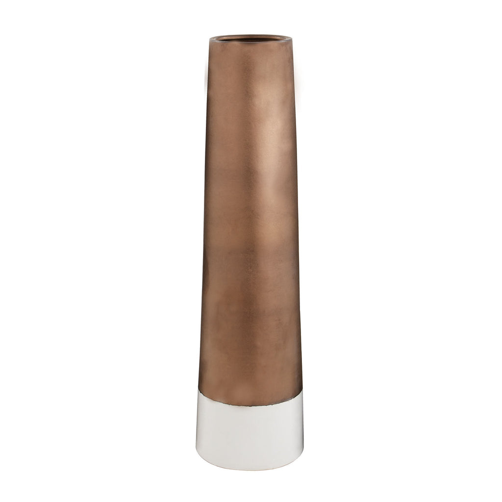 Bronze Top Dip Two-Tone Ceramic Tubular Vase design by Lazy Susan