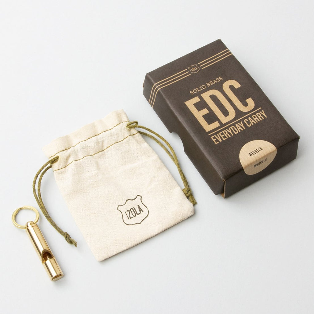 Brass EDC Whistle design by Izola