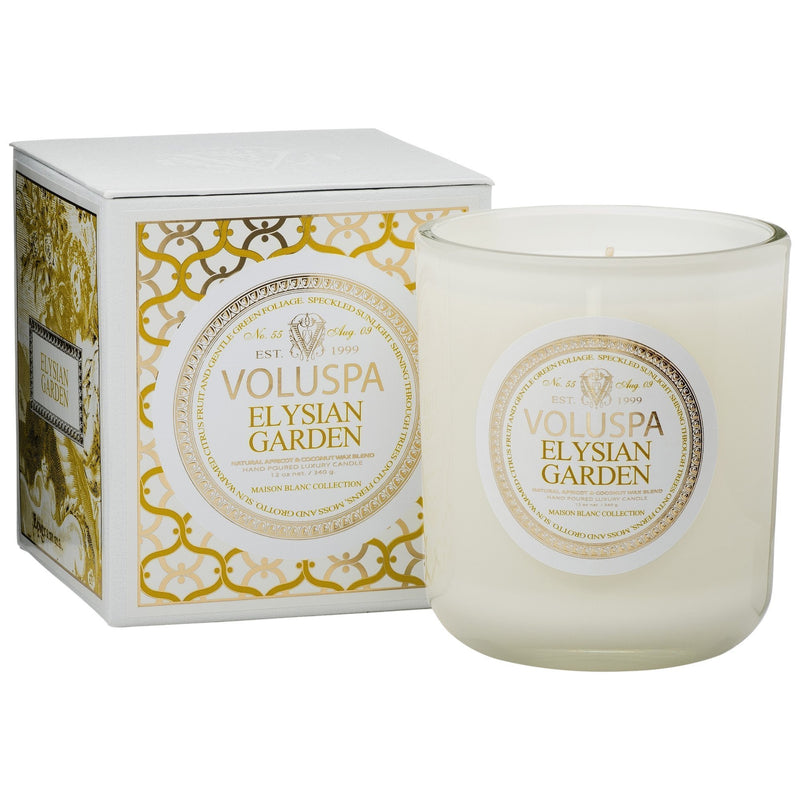 Classic Maison Candle in Elysian Garden design by Voluspa