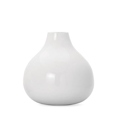 Juno Lacquered Bamboo Gourd Vase Tall in White