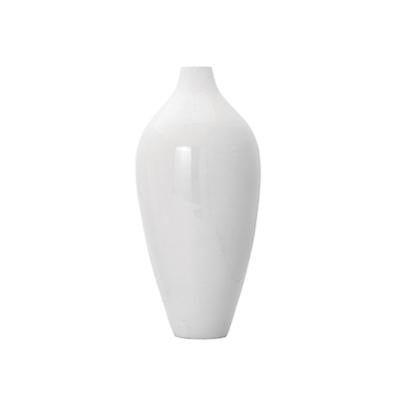 Juno Lacquered Bamboo Tapered Vase in White