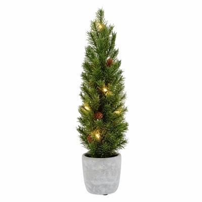 Nordic 17" LED Mini Potted Pine Tree