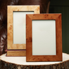 Burled Wood 4" x 6" Photo Frame in Gift Box in Various Colors