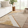 Iso Handmade Geometric Yellow & Gray Area Rug