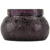 Chawan Bowl 2 Wick Embossed Glass Candle in Santiago Huckleberry design by Voluspa