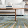 Palmetto Handmade Floral Blue & Green Area Rug