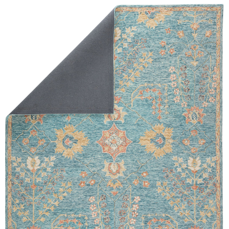 Juniper Handmade Oriental Teal & Orange Area Rug