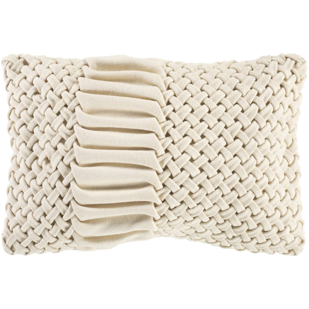 Alana AAP-002 Felted Lumbar Pillow in Cream by Surya