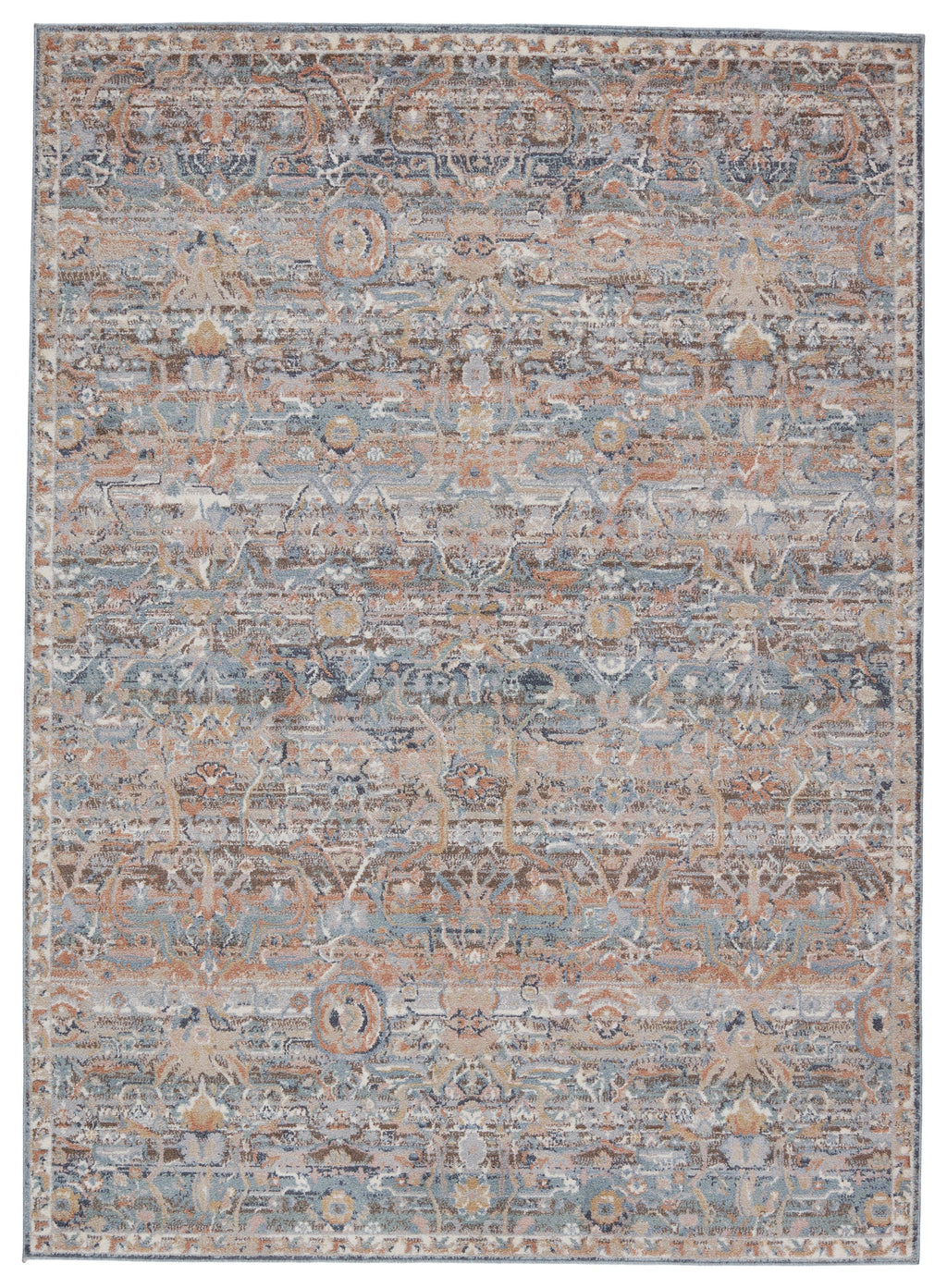 Abrielle Corentin Multicolor & Sky Blue Rug 1